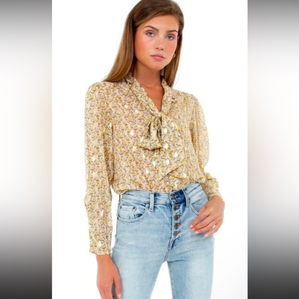 Bishop + Young Multicolor Patterned Long Sleeve B… - image 1